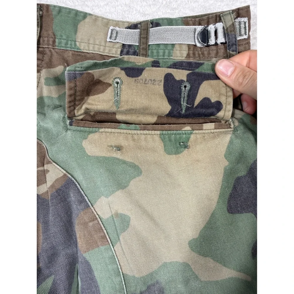 Military Cargo Pants Mens 30x31 Camo vtg Woodland Tactical Utility BDU Trousers
